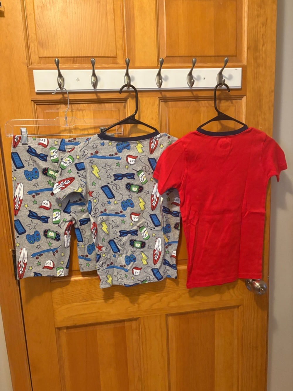 Carter's Boys Short-Sleeve Gaming Pajama Tops - Red & Gray - Picture 11 of 12